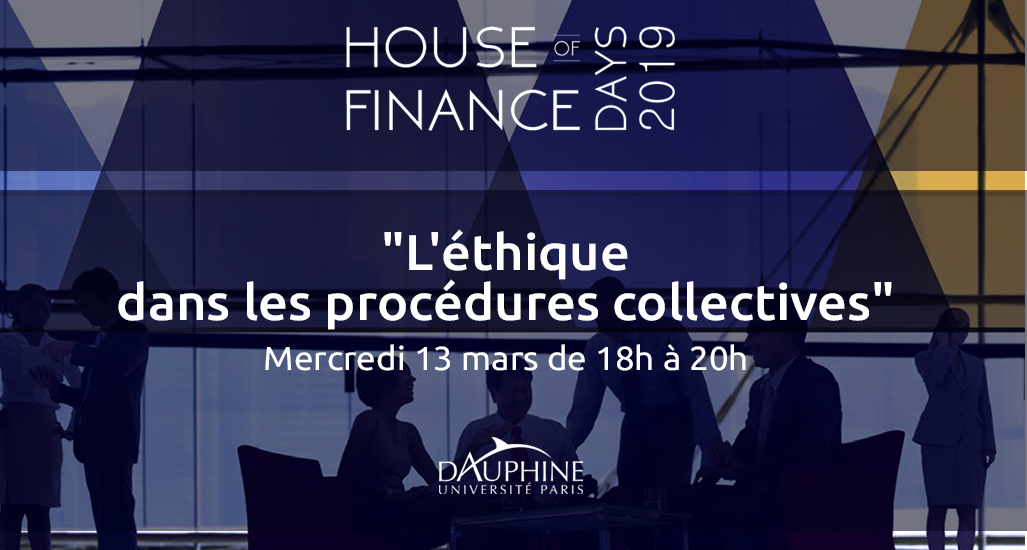[House of Finance] Aston intervient lors de la table ronde « L’éthique dans les procédures collectives »